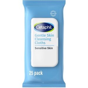Cetaphil Gentle Skin Cleansing Makeup Wipes For Face & Body, 25ct
